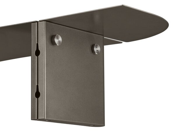 Сив стоманен стенен рафт 80 cm Oru – Blomus