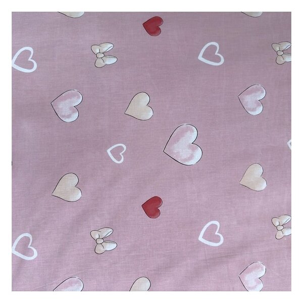 Розово единично памучно детско спално бельо 140x200 cm Minnie "Balloon" – Jerry Fabrics