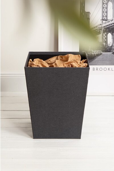 Черно офис кошче за боклук Sofia Canvas Paper Laminate – Bigso