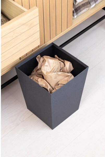 Черно офис кошче за боклук Sofia Canvas Paper Laminate – Bigso