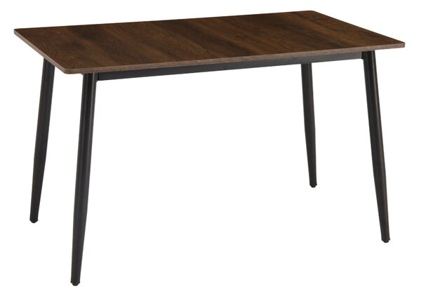 Маса LOZA орех mdf с черен метален крак 120x70x73см