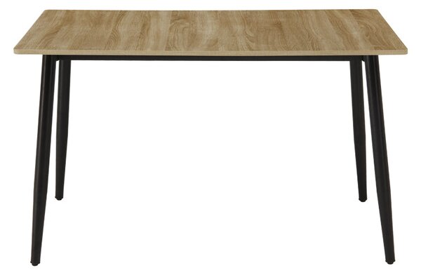 Маса LOZA сонома mdf с черен метален крак 120x70x73см