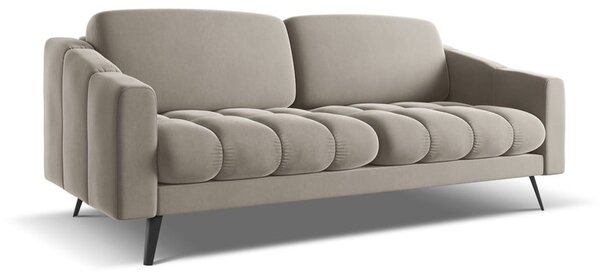Бежов кадифен диван 202 cm Nalu – Makamii