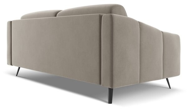 Бежов кадифен диван 202 cm Nalu – Makamii