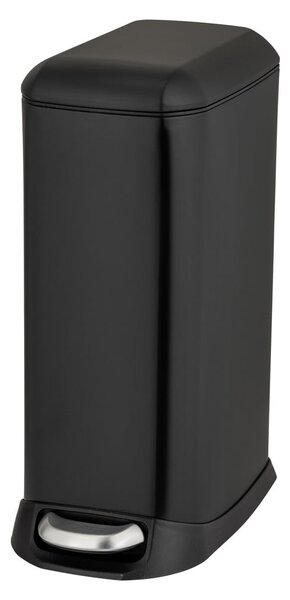 Матово черно стоманено кошче за боклук с педал 12 l Design – Wenko