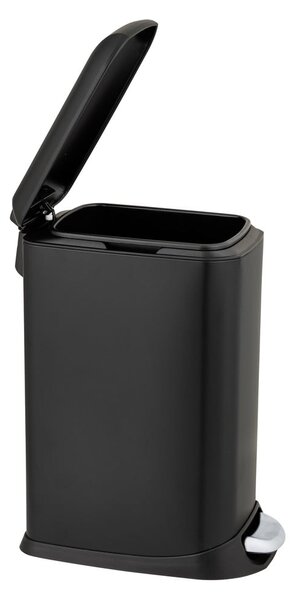 Матово черно стоманено кошче за боклук с педал 12 l Design – Wenko