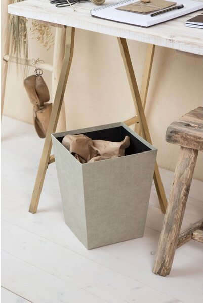 Бежово офис кошче за боклук Sofia Canvas Paper Laminate – Bigso