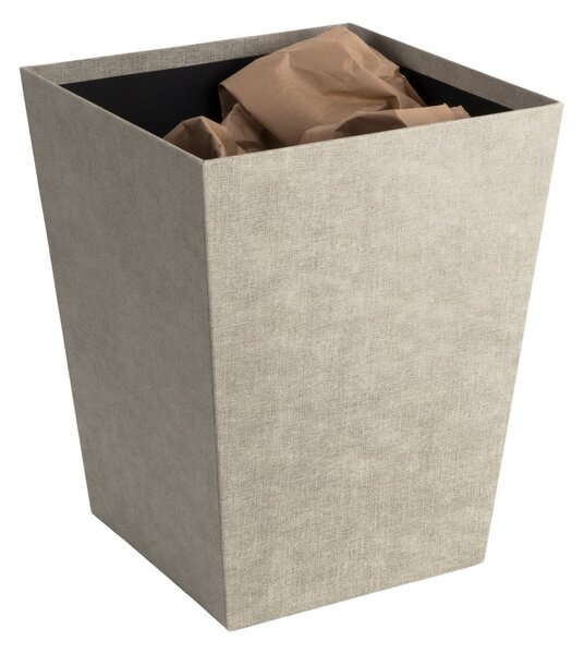 Бежово офис кошче за боклук Sofia Canvas Paper Laminate – Bigso