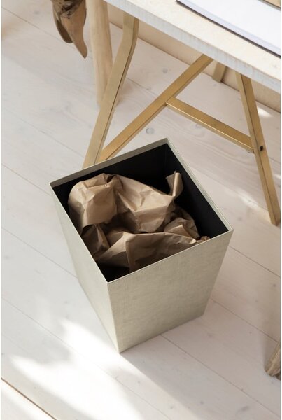Бежово офис кошче за боклук Sofia Canvas Paper Laminate – Bigso