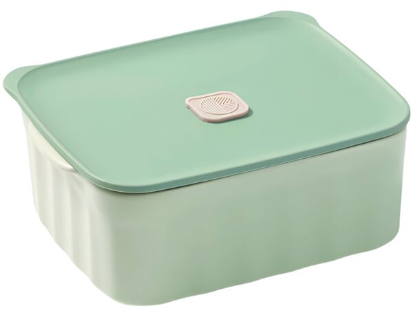 Керамична кутия за храна Buydeem CT1006-CG, 810 мл, 17х20.5 см, До 230°C, Съвместима с фурна и микровълнова, Зелен
