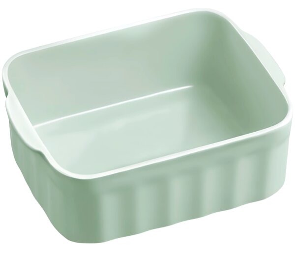 Керамична кутия за храна Buydeem CT1006-CG, 810 мл, 17х20.5 см, До 230°C, Съвместима с фурна и микровълнова, Зелен