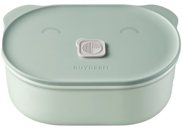 Керамична кутия за обяд Buydeem CT3007-CG, 500 мл, 19.5х16.5 см, Термоустойчива до 230°C, Съвместима с фурна и микровълнова, Зелен