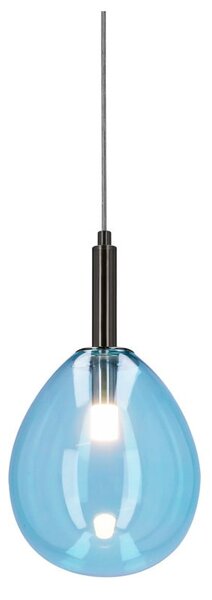 Синьо LED висящо осветително тяло със стъклен абажур Lukka – Candellux Lighting