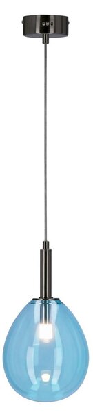 Синьо LED висящо осветително тяло със стъклен абажур Lukka – Candellux Lighting