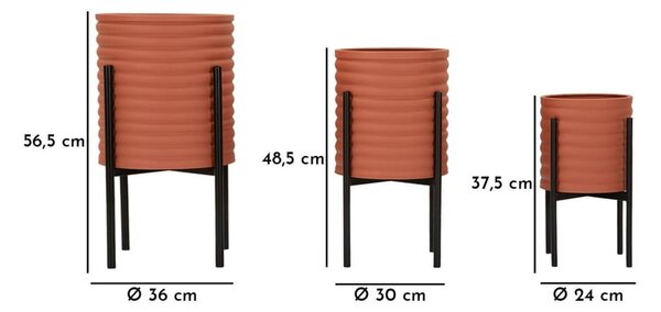 Метални покрития за кашпи в комплект от 3 бр. ø 36 cm Milly – Mauro Ferretti