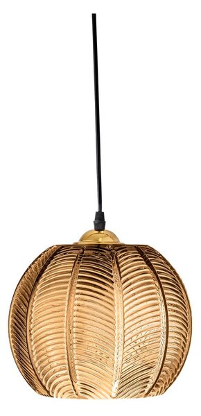 Висящо осветително тяло в кехлибарен цвят със стъклен абажур ø 22 cm Adar – Bloomingville
