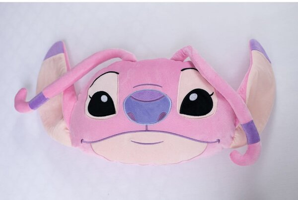 Детска възглавница от флийс 41x32 cm Lilo and Stitch "Angel Pink" – Jerry Fabrics