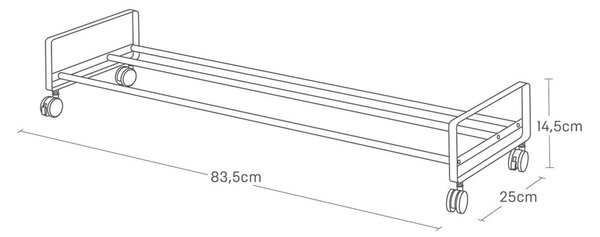 Бял метален стелаж за обувки 83,5x14,5x27,5 cm Tower – YAMAZAKI