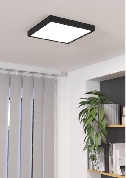 Черно LED осветително тяло за таван 28,5x28,5 cm FUEVA 5 – EGLO