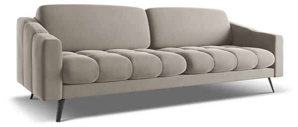 Бежов кадифен диван 238 cm Nalu – Makamii