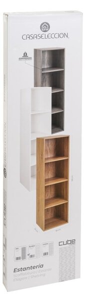 Бяла библиотека 30x106x24 cm Cube – Casa Selección