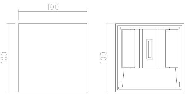 APLED - LED Екстериорна Стенна лампа CUBE 2xLED/3W/230V IP65