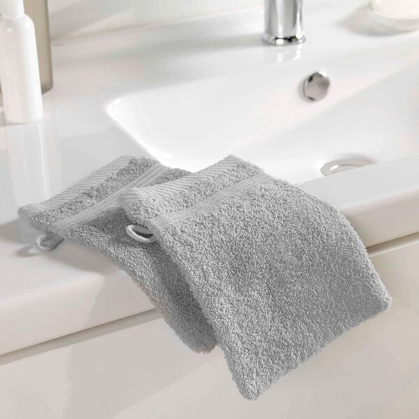 Светлосива памучна кърпа за миене 15x21 cm Tendresse – douceur d'intérieur