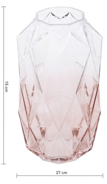 Розова стъклена ваза (височина 28 cm) Brice – Premier Housewares