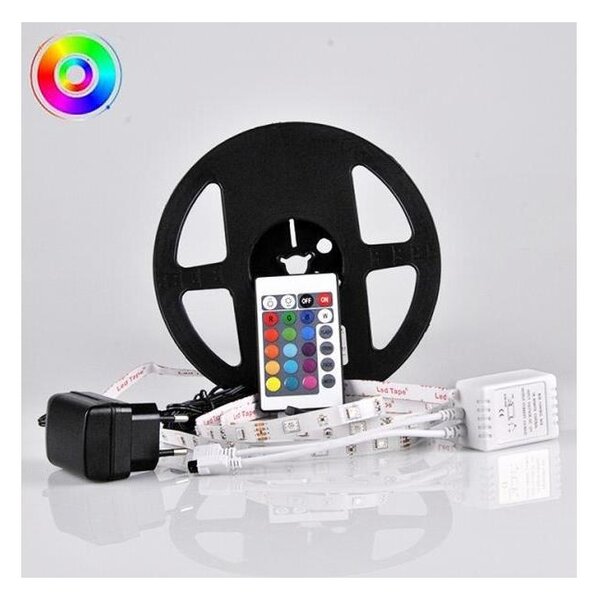 LED RGB Димируема лента 5 м LED/18W/12V IP20 + д.у