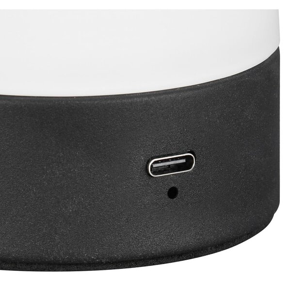 LED настолна лампа в матово бял цвят със стъклен абажур (височина 18 cm) Dooley – Reality