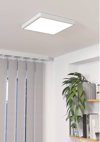 Бяло LED осветително тяло за таван 28,5x28,5 cm FUEVA 5 – EGLO