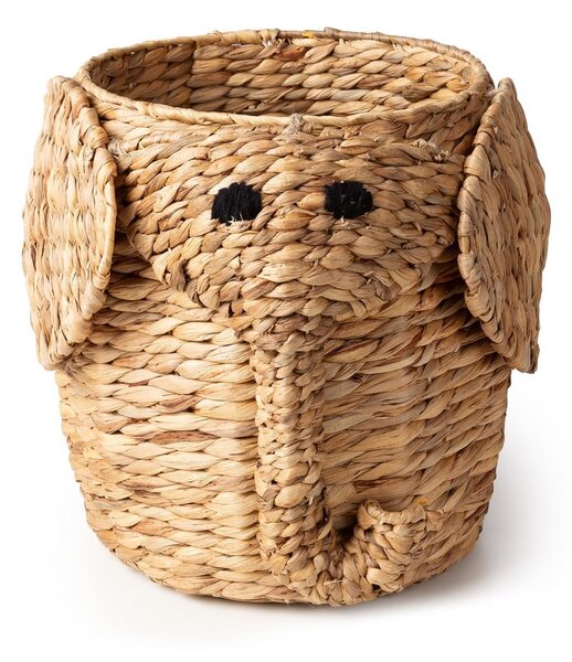 Детска кошница за играчки от воден зюмбюл естествена ø 30x35 cm Elephant – Compactor
