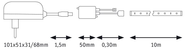 Paulmann 78979 - LED RGB/26W Димируема лента SIMPLED 7.5м 230V + дистанционно