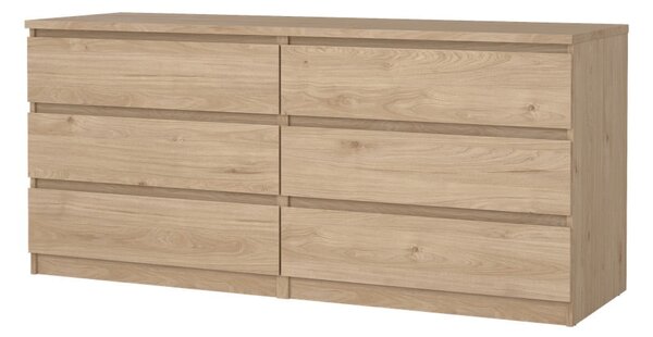 Скрин от дъбов декор в естествен цвят 154x70x50 cm Naia – Tvilum