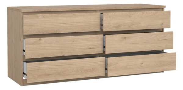 Скрин от дъбов декор в естествен цвят 154x70x50 cm Naia – Tvilum