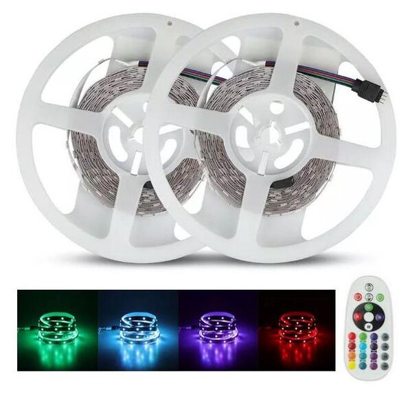 LED RGB Димируема лента 2x5м LED/4,8W/230V + д.у