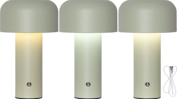 Зелена LED настолна лампа (височина 21,5 cm) Bobby – Star Trading