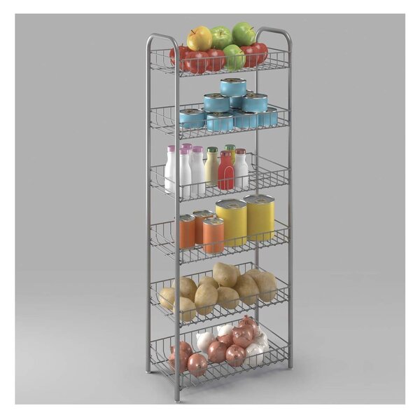 Бял метален стелаж 41x104x23 cm Monaco – Metaltex