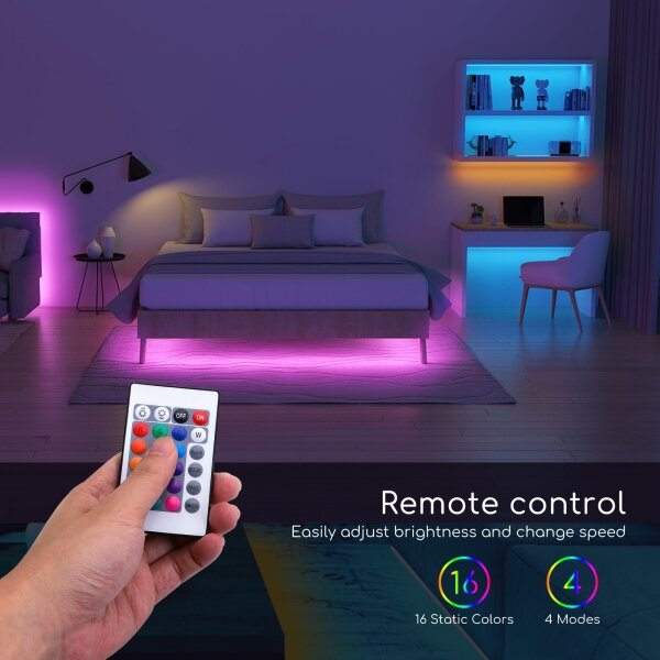 Aigostar - LED RGB Димируема лента 3м LED/24W/12/230V IP65 + д.у