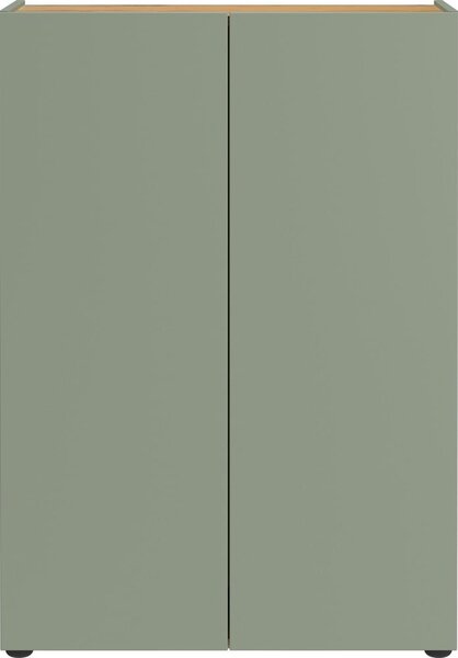 Светлозелено шкафче от декор от дъб 74x105x33 cm Alviano – Germania
