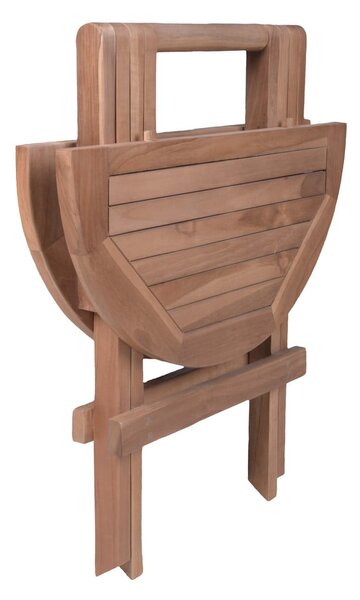 Кръгла градинска маса за хранене от масивно тиково дърво ø 50 cm Luang – Garden Pleasure