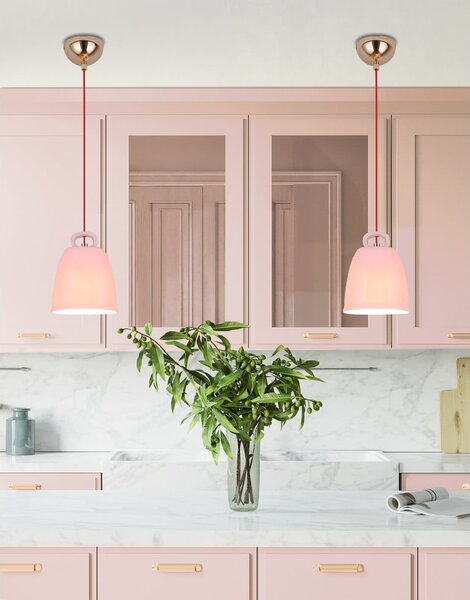 Розов детски полилей с керамичен абажур Sewilla – Candellux Lighting