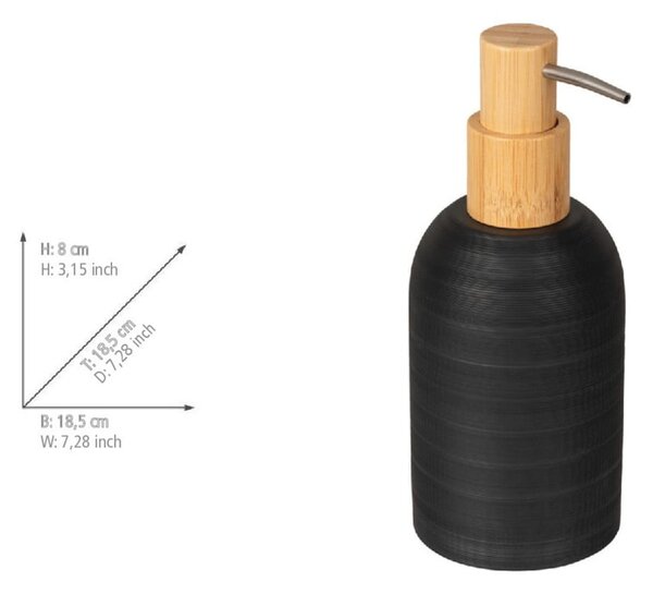 Черен диспенсер за сапун от полиресин 250 ml Altavalle – Wenko
