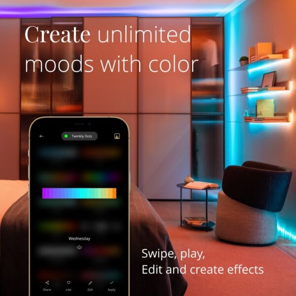 Twinkly TWD400STP-BEU - LED RGB Екстериорен димируема лента 400xLED 20 м IP44 WiFi