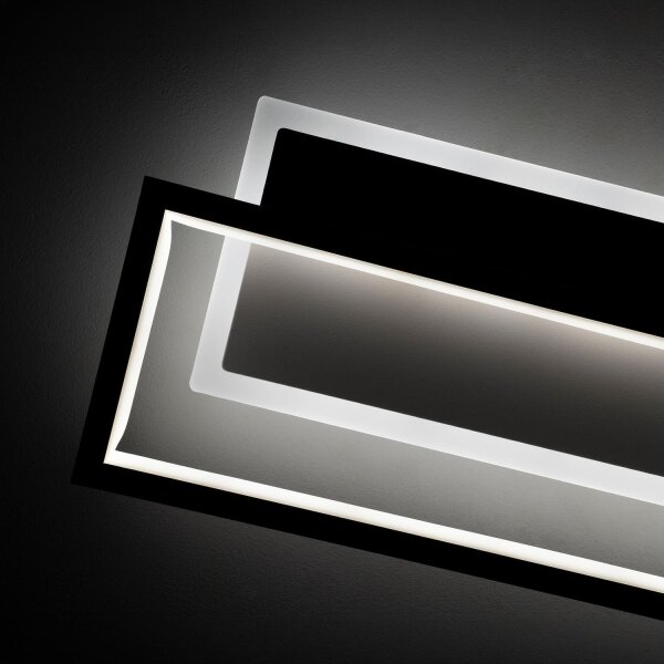 BRILAGI - LED димируемо таванно осветително тяло OUTLINE LED/66W/230V 15x60 cm бяло/черно + дистанционно управление