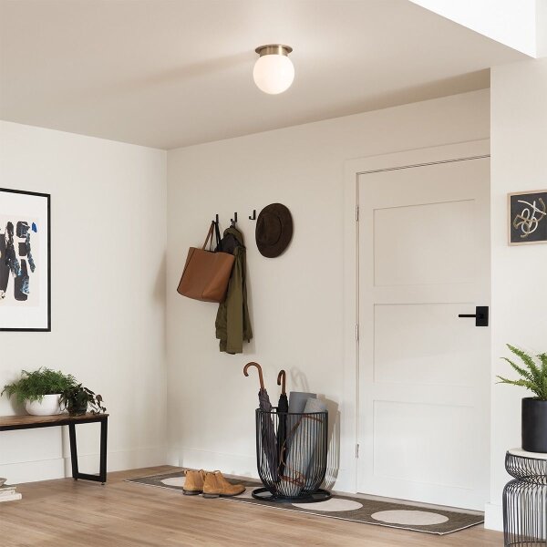 Kichler KL-ALBERS-F-G-CPZ-Таванно осветително тяло ALBERS 1xE27/40W/230V Ø20,3 cm златисто