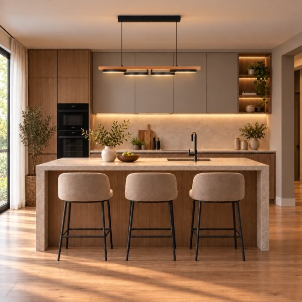 BRILAGI - LED полилей на кабел PLANK LED/35W/230V 4000K 30x100 см дърво
