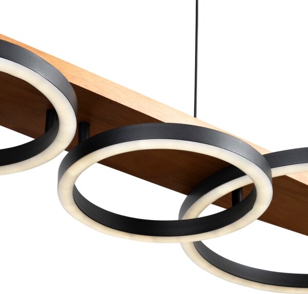 BRILAGI - LED полилей на кабел PLANK LED/35W/230V 4000K 30x100 см дърво