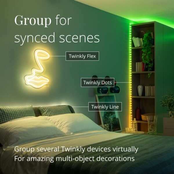 Twinkly TWD060STP-B - LED RGB Димируема лента DOTS 60xLED 3 м Wi-Fi USB