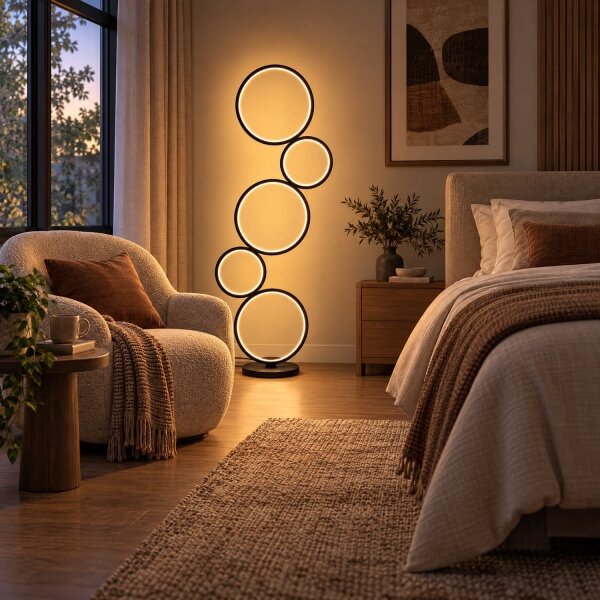 BRILAGI - LED подова лампа ECHO LED/36W/230V 4000K 110 cm черна